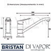 Bristan Cinnamon Easyfit Sink Mixer Tap Dimensions